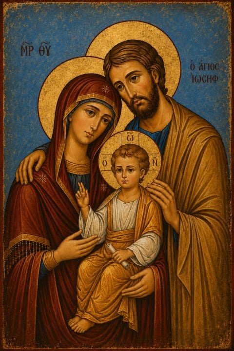 Sagrada Familia. La Virgen María, san José y el Niño Jesús