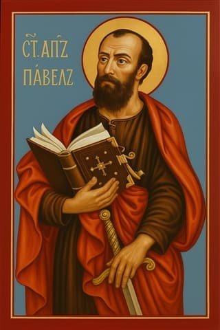 San Pablo apóstol. Pablo de Tarso con el libro de sus cartas